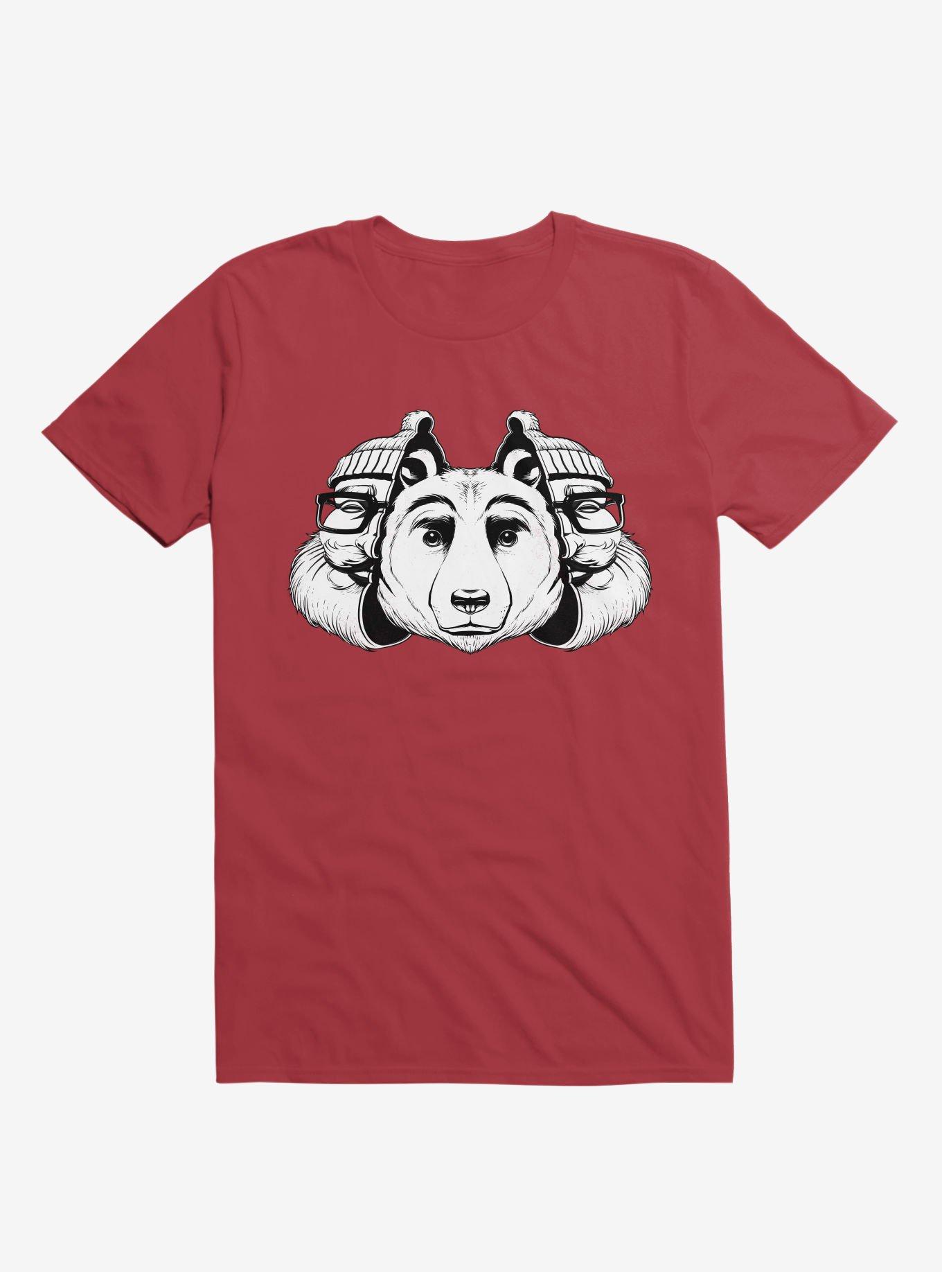 Bear Inside Black And White Red T-Shirt, , hi-res