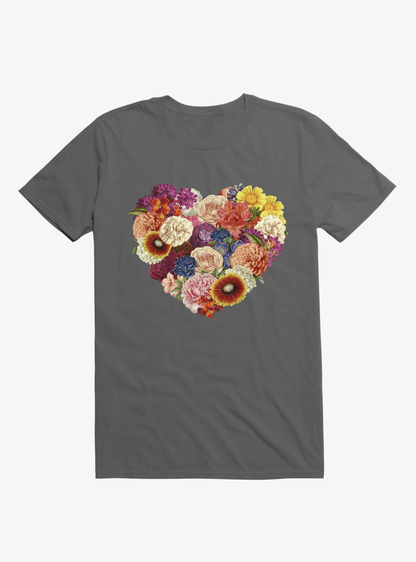 Blooming Love Charcoal Grey T-Shirt, , hi-res