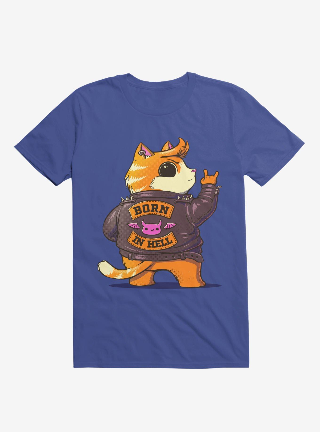 Born In Hell Royal Blue T-Shirt, , hi-res