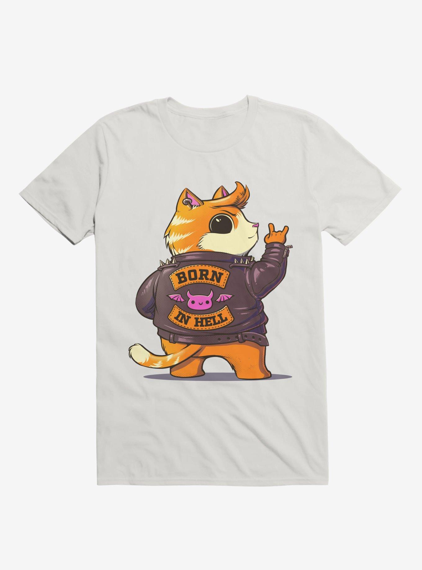 Born In Hell White T-Shirt, , hi-res