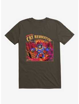 Cat Revolution Brown T-Shirt, , hi-res