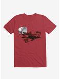 Coffee Cat Red T-Shirt, RED, hi-res