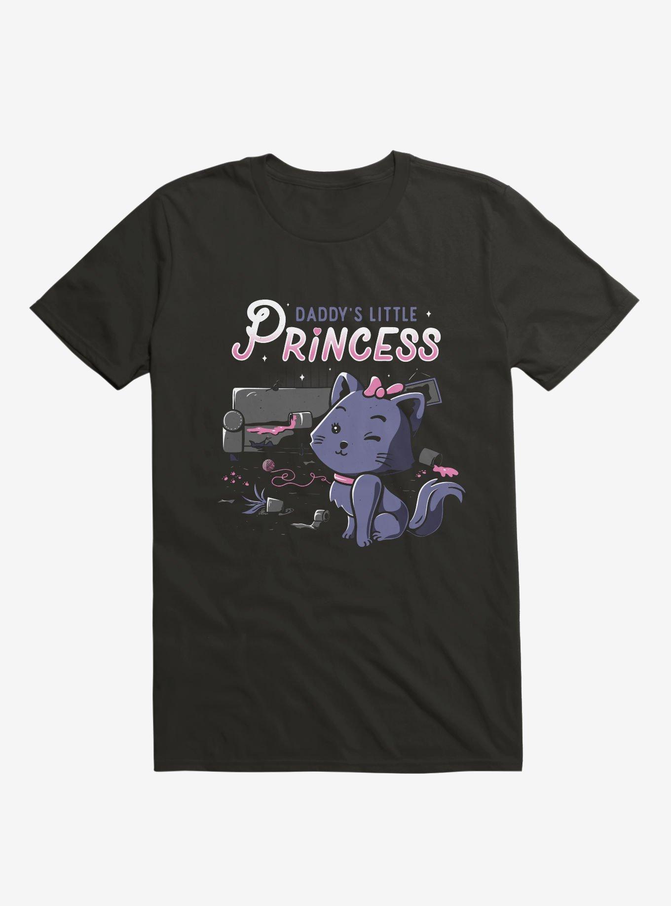 Daddy's Little Princess Black T-Shirt, BLACK, hi-res