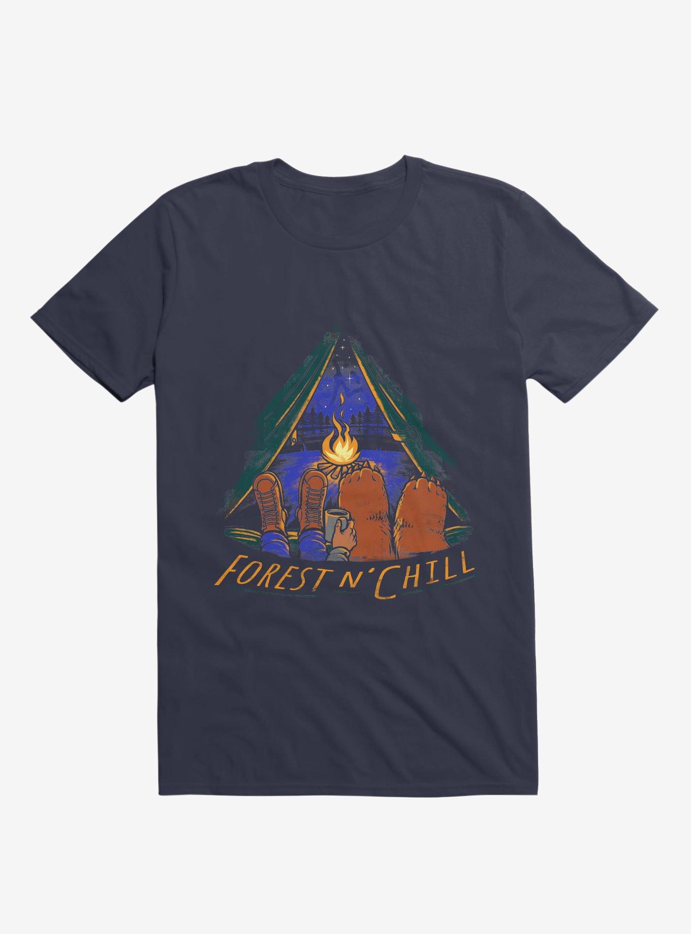 Forest and Chill T-Shirt, NAVY, hi-res