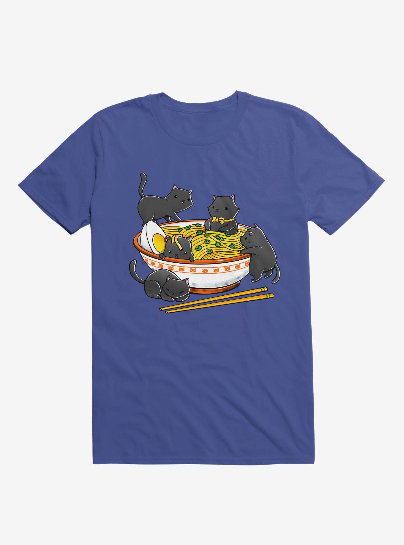 Kawaii Cat Ramen Noodles T-Shirt, , hi-res