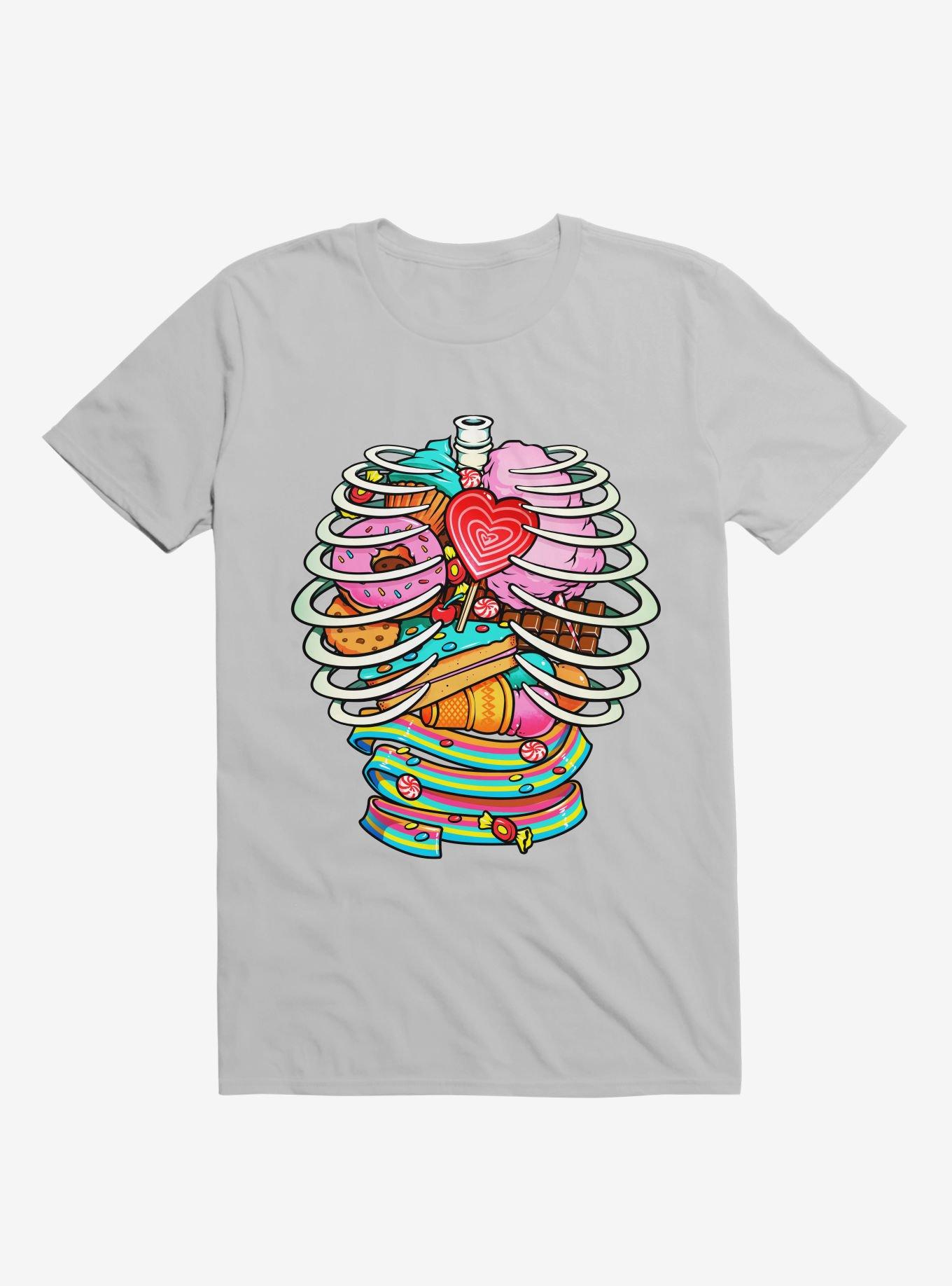 THRDLESS Unicorn Anatomy Sweet Inside Ice Grey T-Shirt