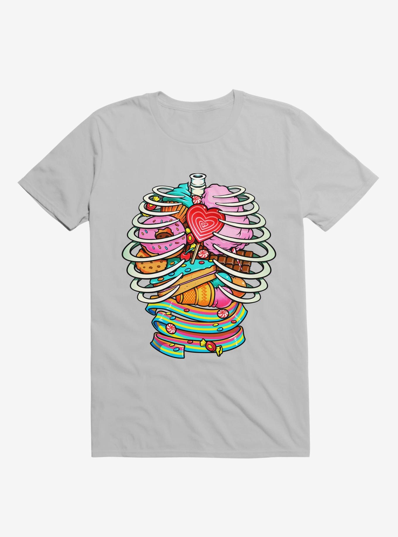 Unicorn Anatomy Sweet Inside Ice Grey T-Shirt, , hi-res