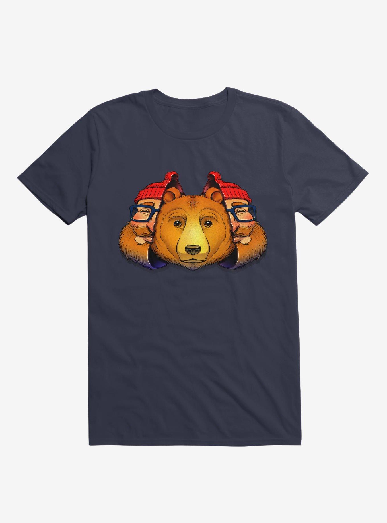 Bear Inside Navy Blue T-Shirt, , hi-res