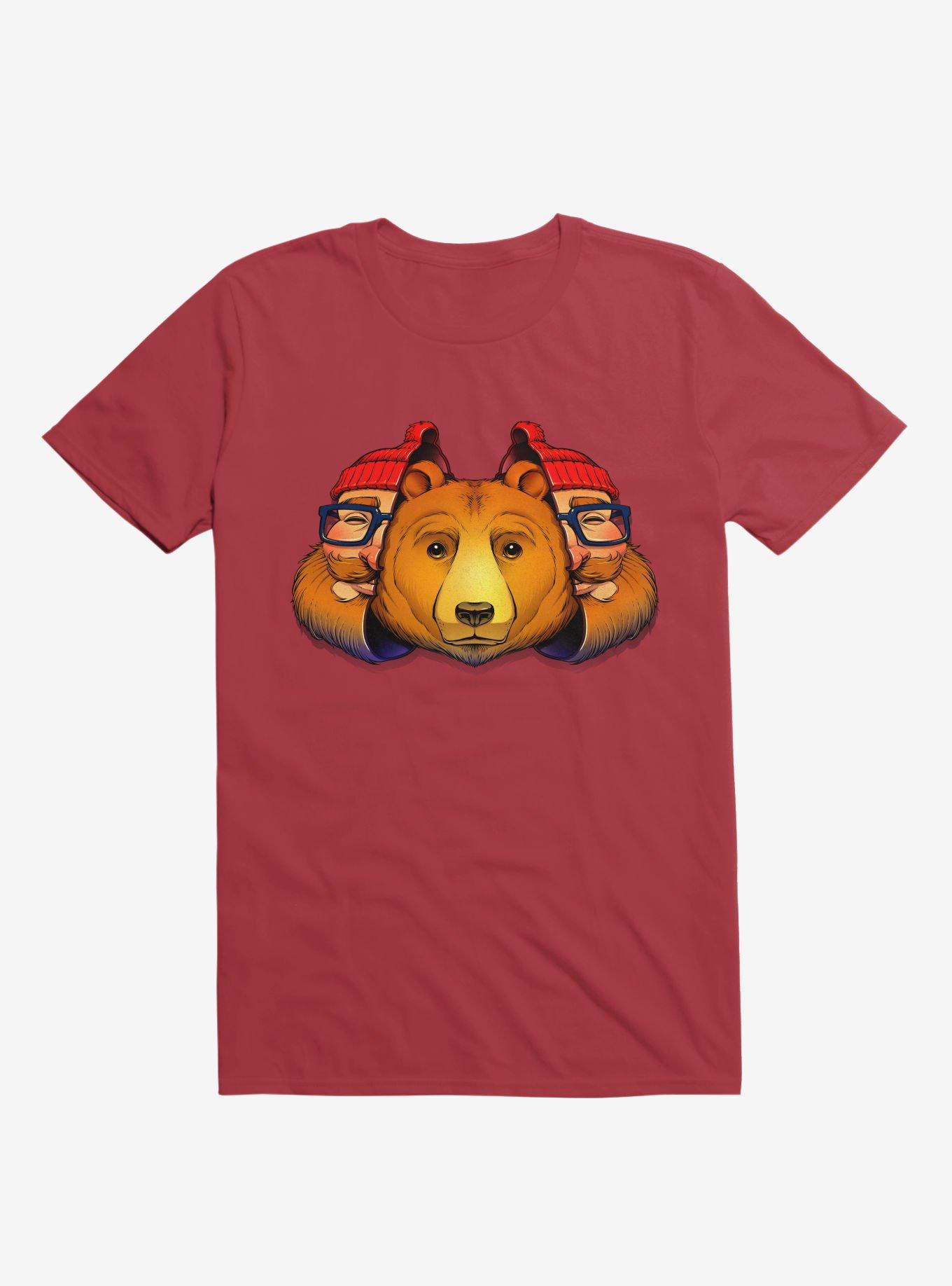 Bear Inside Red T-Shirt, RED, hi-res