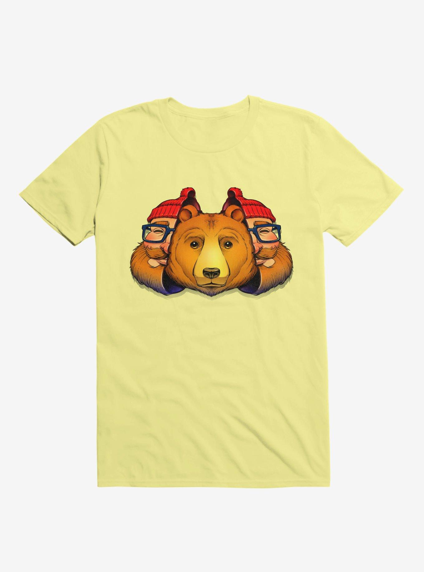 Bear Inside Corn Silk Yellow T-Shirt, , hi-res