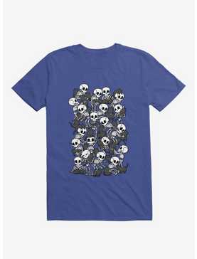 Cat Skull Party Royal Blue T-Shirt, , hi-res