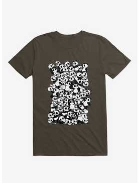 Dia De Los Muertos Panda Party Brown T-Shirt, , hi-res