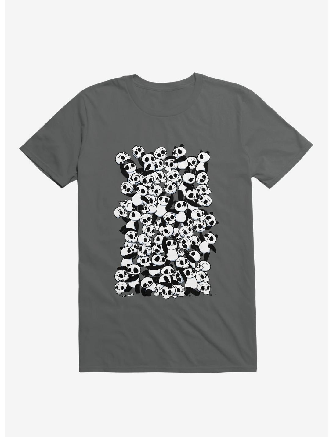 Dia De Los Muertos Panda Party Charcoal Grey T-Shirt, CHARCOAL, hi-res
