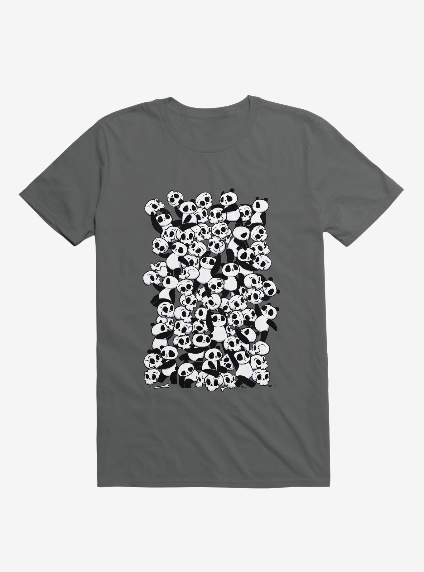 Dia De Los Muertos Panda Party Charcoal Grey T-Shirt, , hi-res