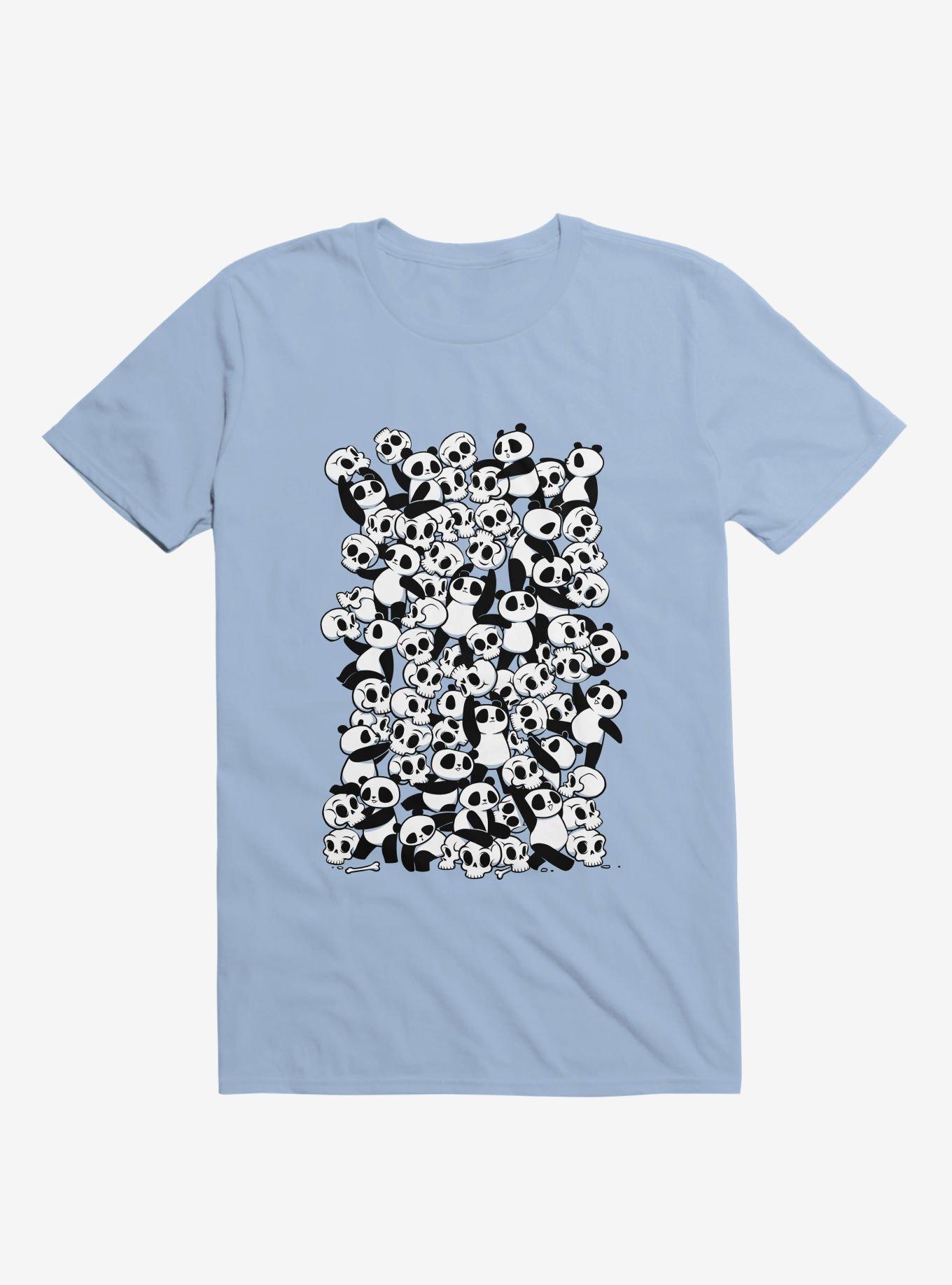 Dia De Los Muertos Panda Party Light Blue T-Shirt, , hi-res