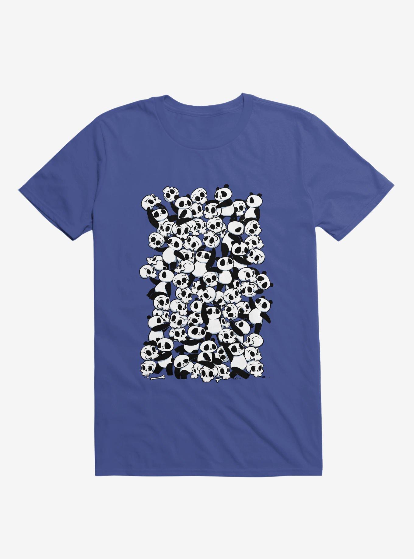 Dia De Los Muertos Panda Party Royal Blue T-Shirt