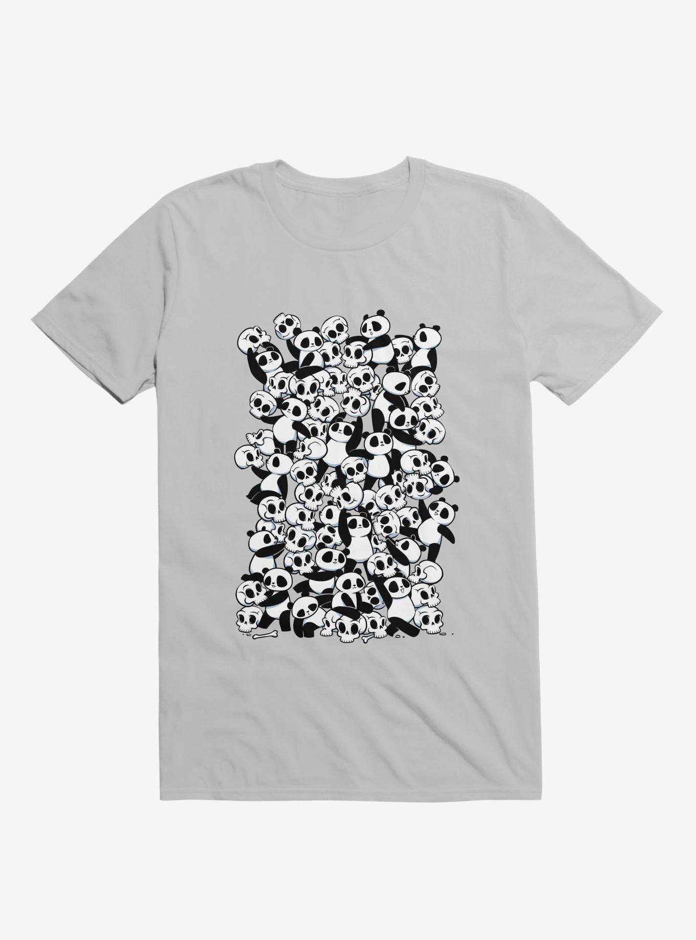 Dia De Los Muertos Panda Party Ice Grey T-Shirt, , hi-res