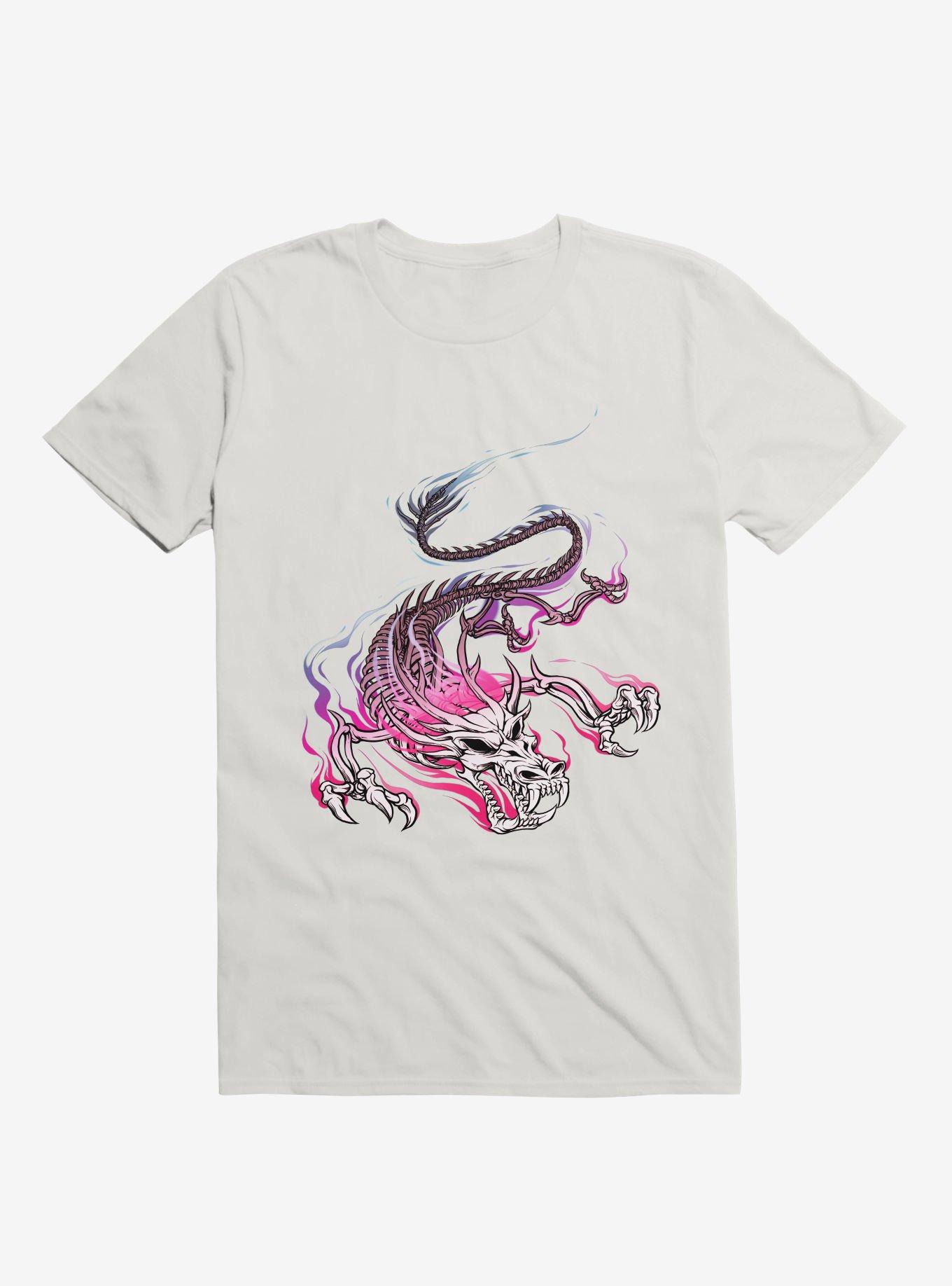 Dragon Skull T-Shirt, WHITE, hi-res