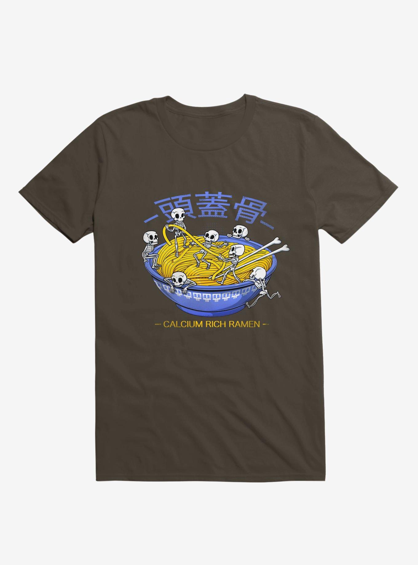 Kawaii Skeleton T-Shirt, BROWN, hi-res