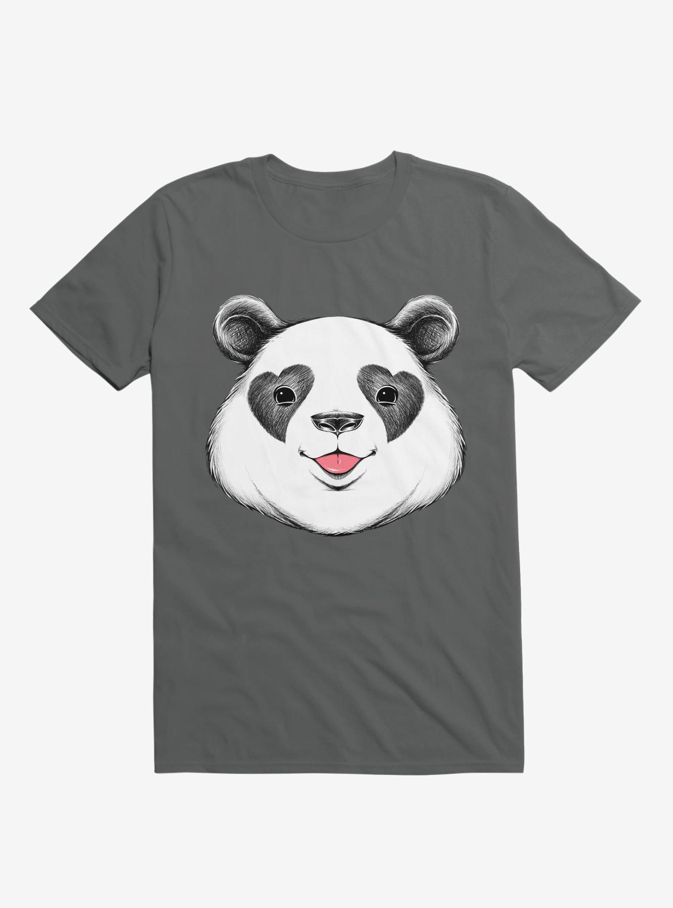 Panda Love T-Shirt, CHARCOAL, hi-res