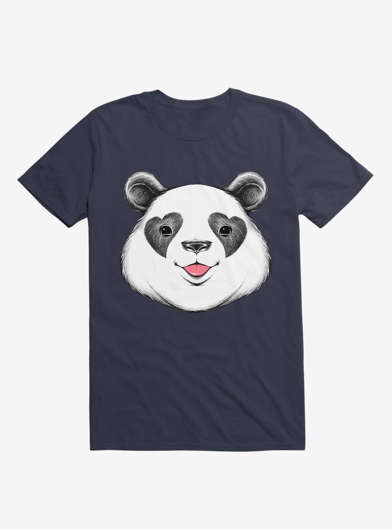 Panda Love T-Shirt, NAVY, hi-res