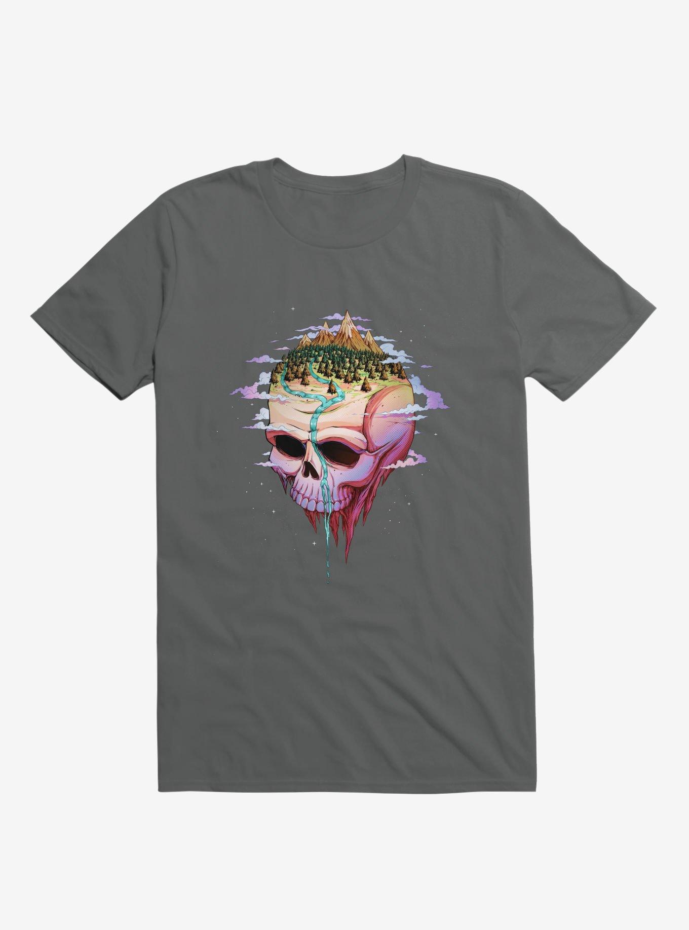 Planet Skull T-Shirt, CHARCOAL, hi-res