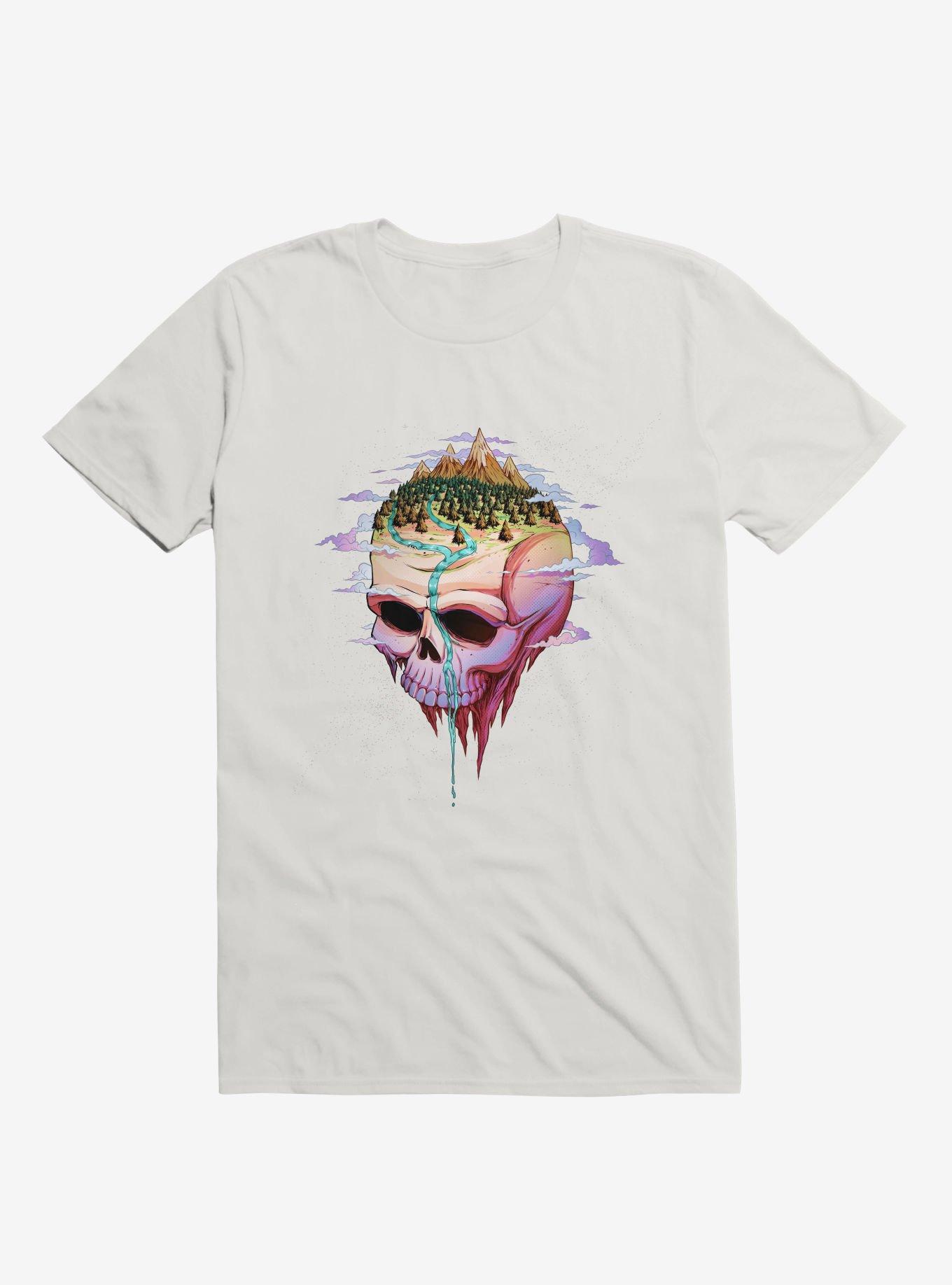 Planet Skull T-Shirt, WHITE, hi-res