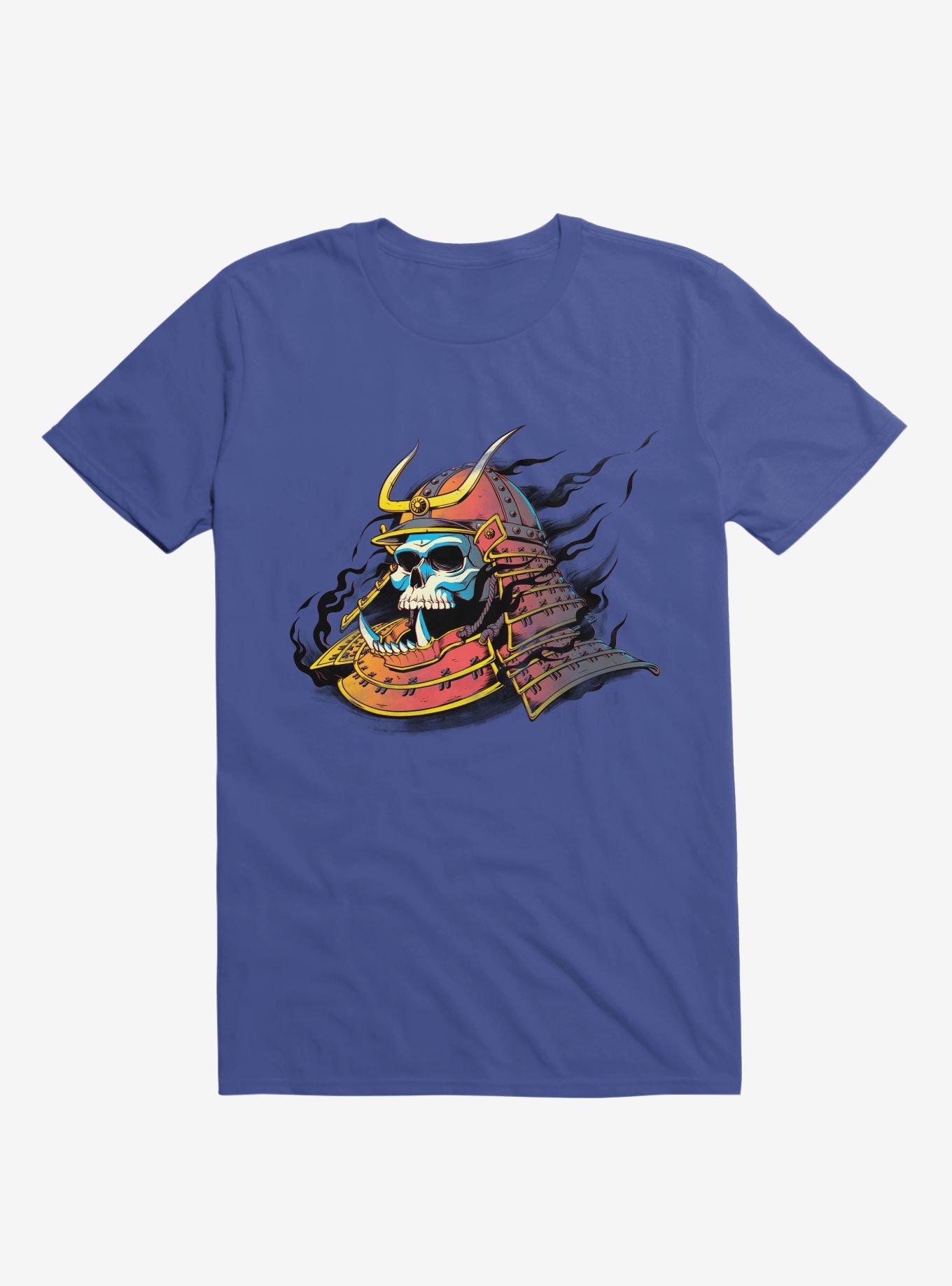 Samurai Skull T-Shirt, ROYAL, hi-res