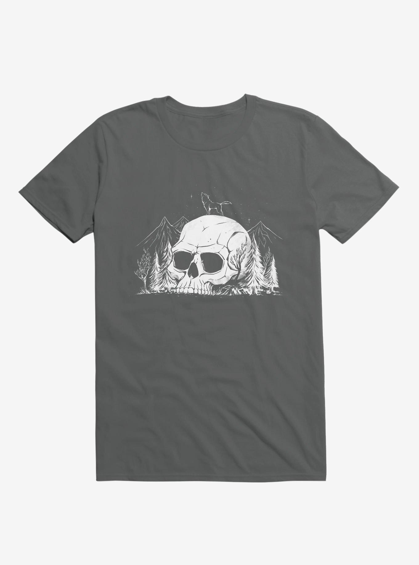 Skull Forest Charcoal Grey T-Shirt, , hi-res