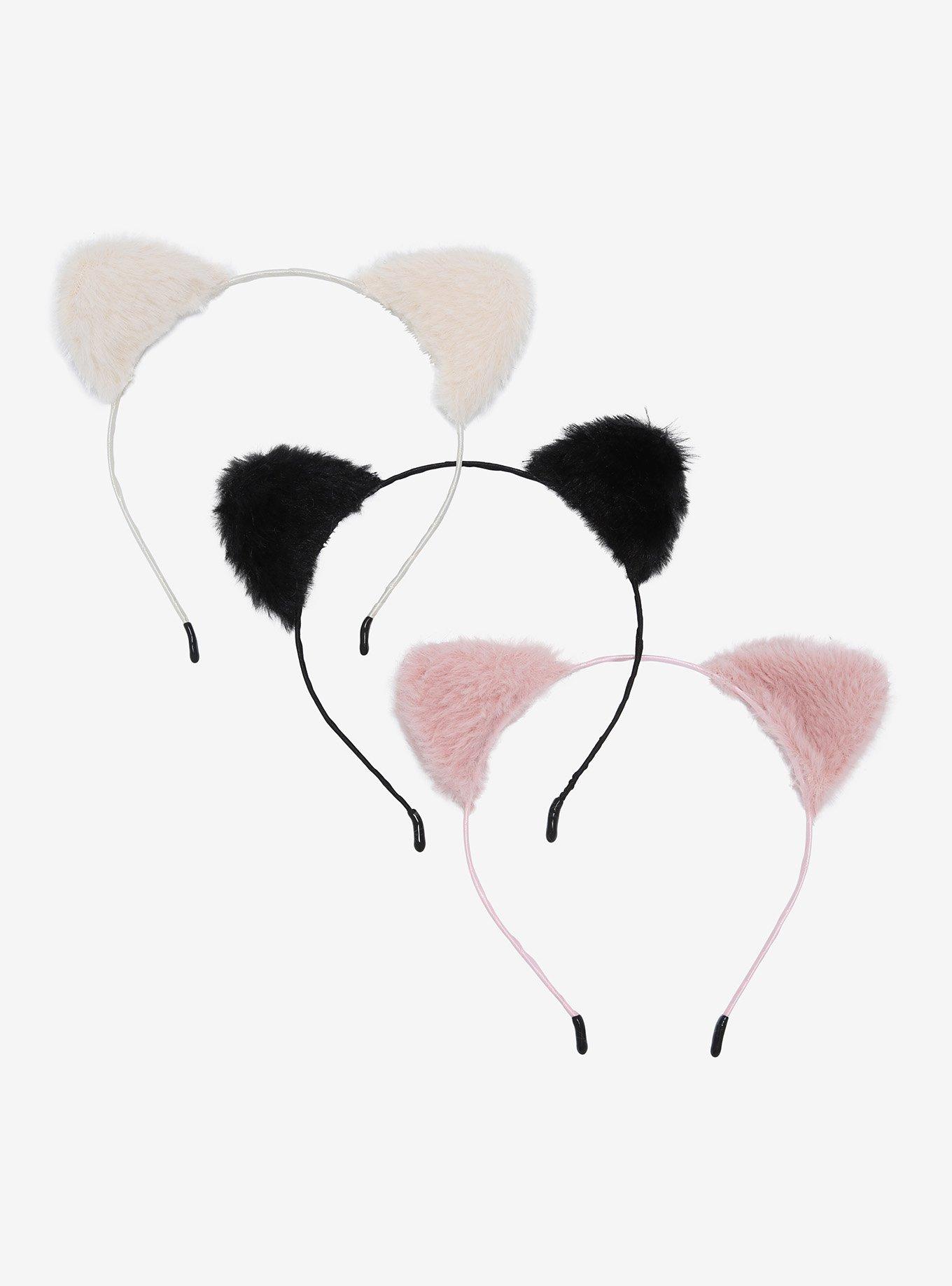 Plush Cat Ear Headband Set, , hi-res
