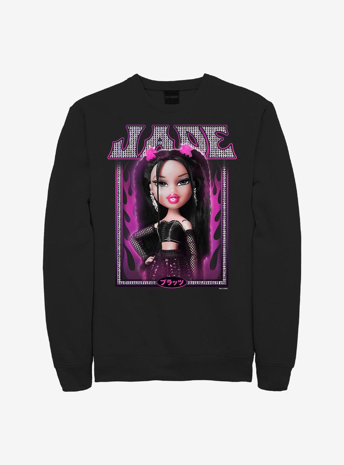 Bratz Flame Bling Jade Crew Sweatshirt - BLACK | Hot Topic