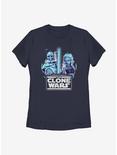Star Wars: The Clone Wars Rex And Ahsoka Circle Womens T-Shirt, NAVY, hi-res