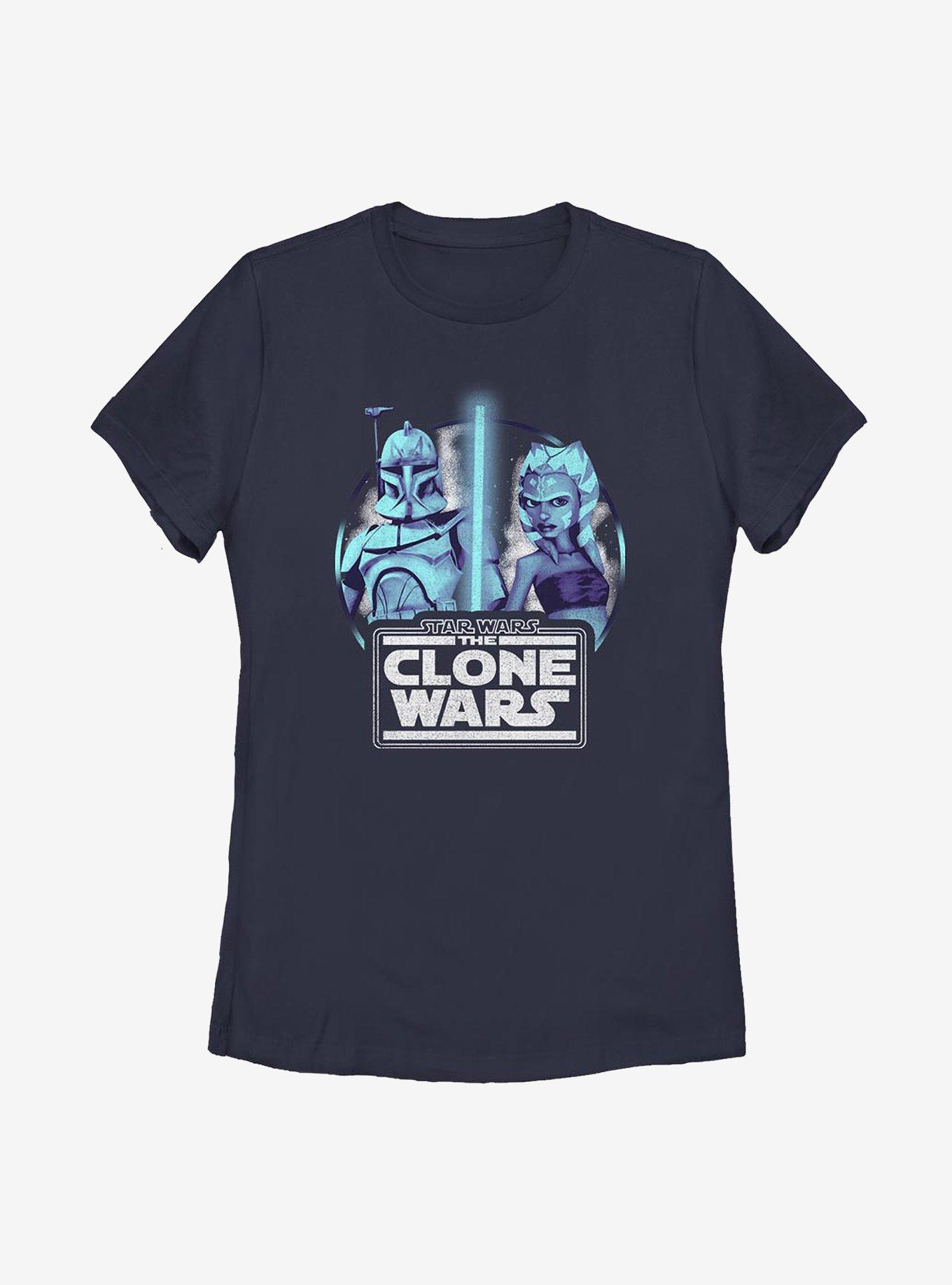 Star Wars: The Clone Wars Rex And Ahsoka Circle Womens T-Shirt, , hi-res