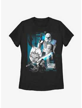 Star Wars: The Clone Wars Rex And Ahsoka Team Blue Womens T-Shirt, , hi-res