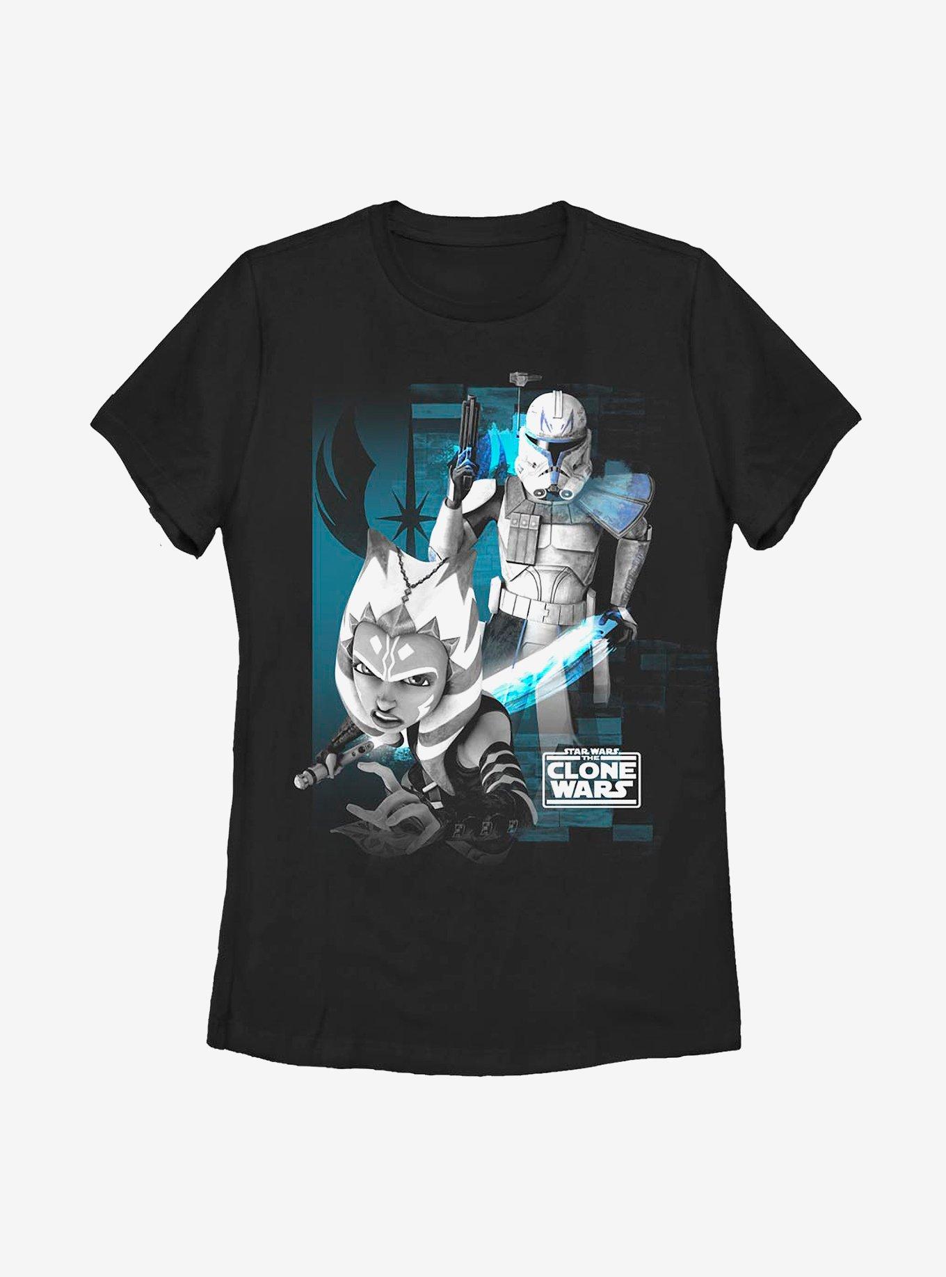 Star Wars: The Clone Wars Rex And Ahsoka Team Blue Womens T-Shirt, , hi-res
