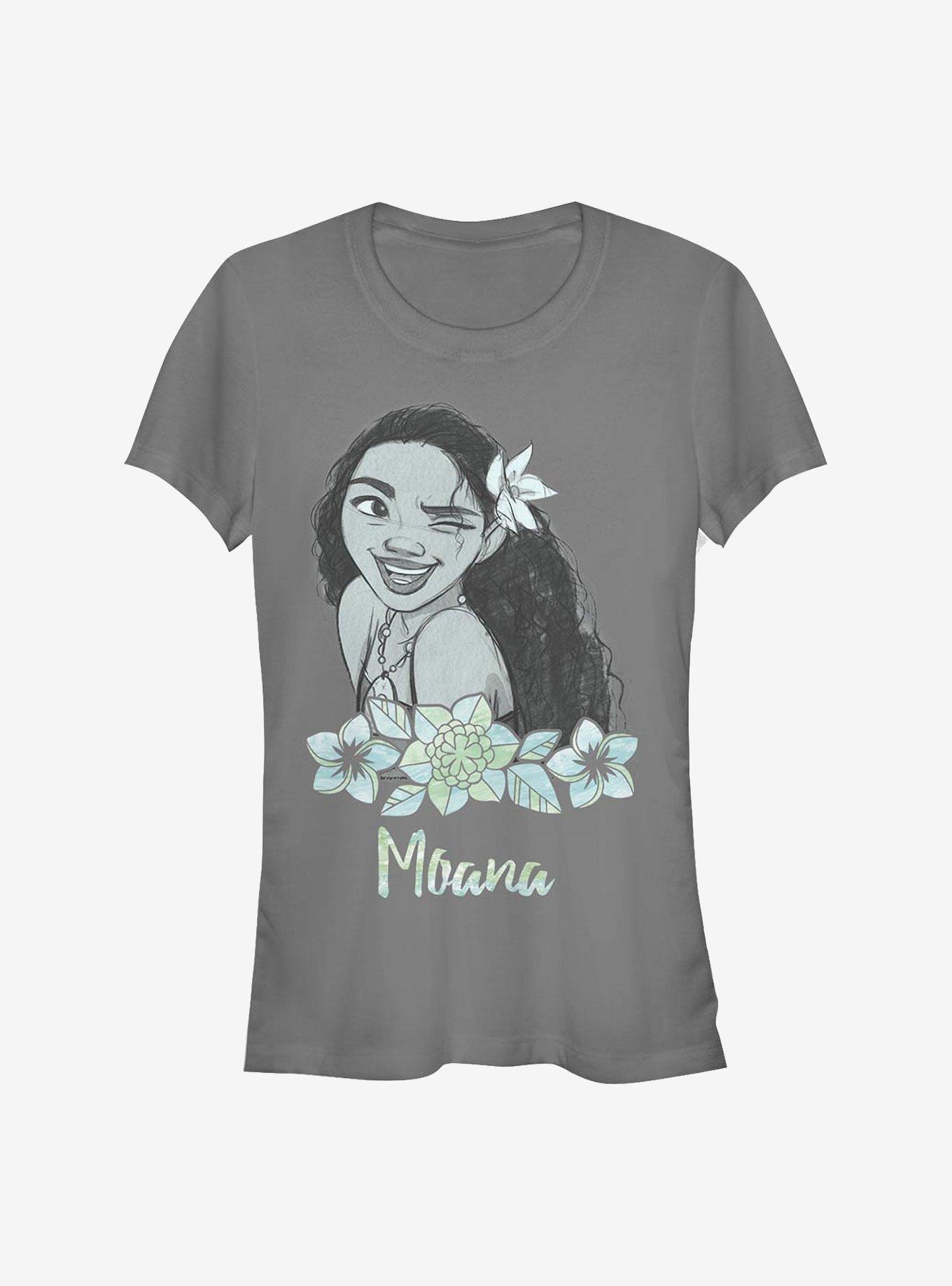 Disney Moana Happy Smile Girls T-Shirt, CHARCOAL, hi-res