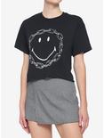 Smiley Chain Link Girls Crop T-Shirt, MULTI, hi-res