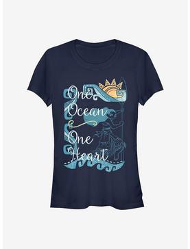 Disney Moana One Ocean One Heart Girls T-Shirt, NAVY, hi-res
