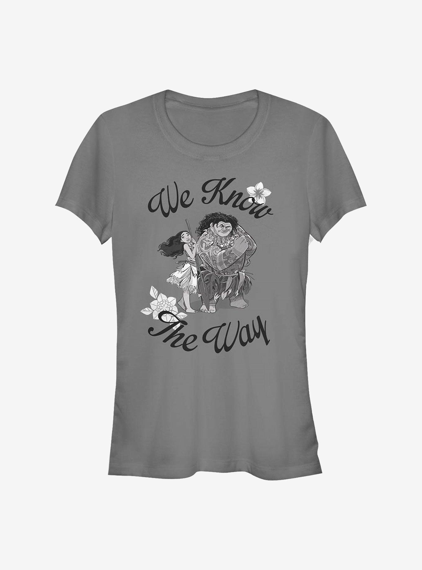 Disney Moana We Know The Way Girls T-Shirt, CHARCOAL, hi-res