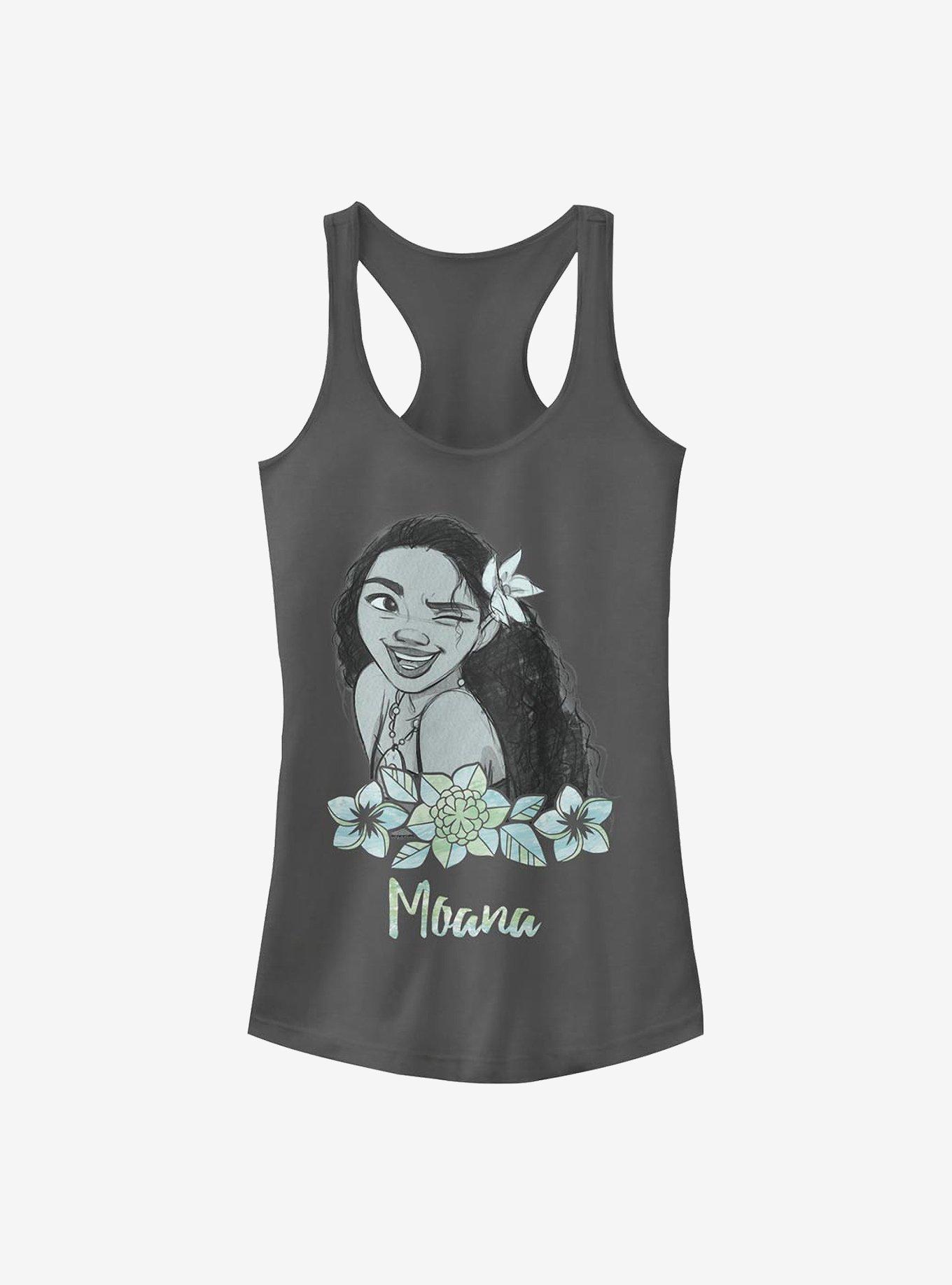 Disney Moana Happy Smile Girls Tank, CHARCOAL, hi-res