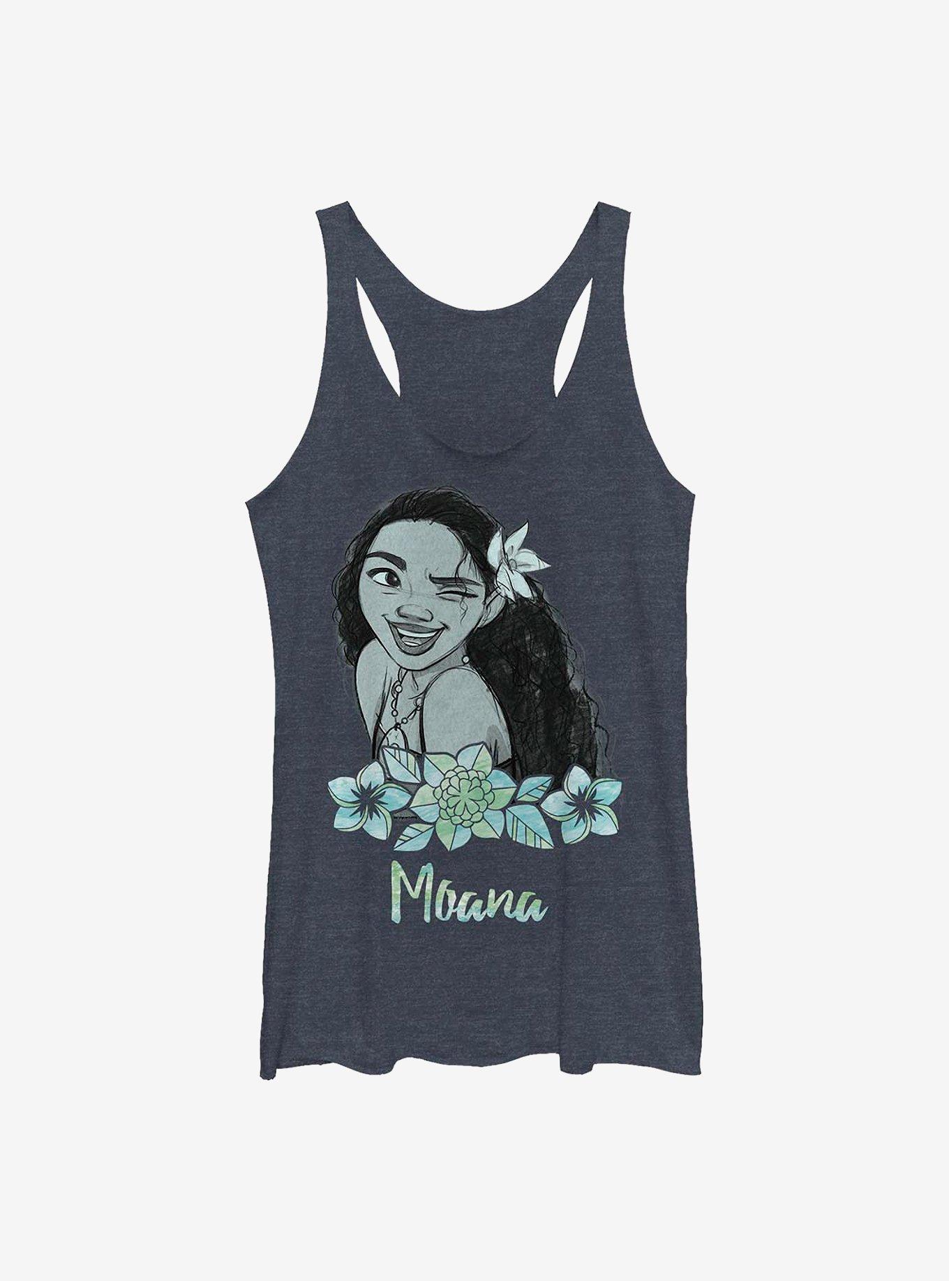 Disney Moana Happy Smile Girls Tank, NAVY HTR, hi-res