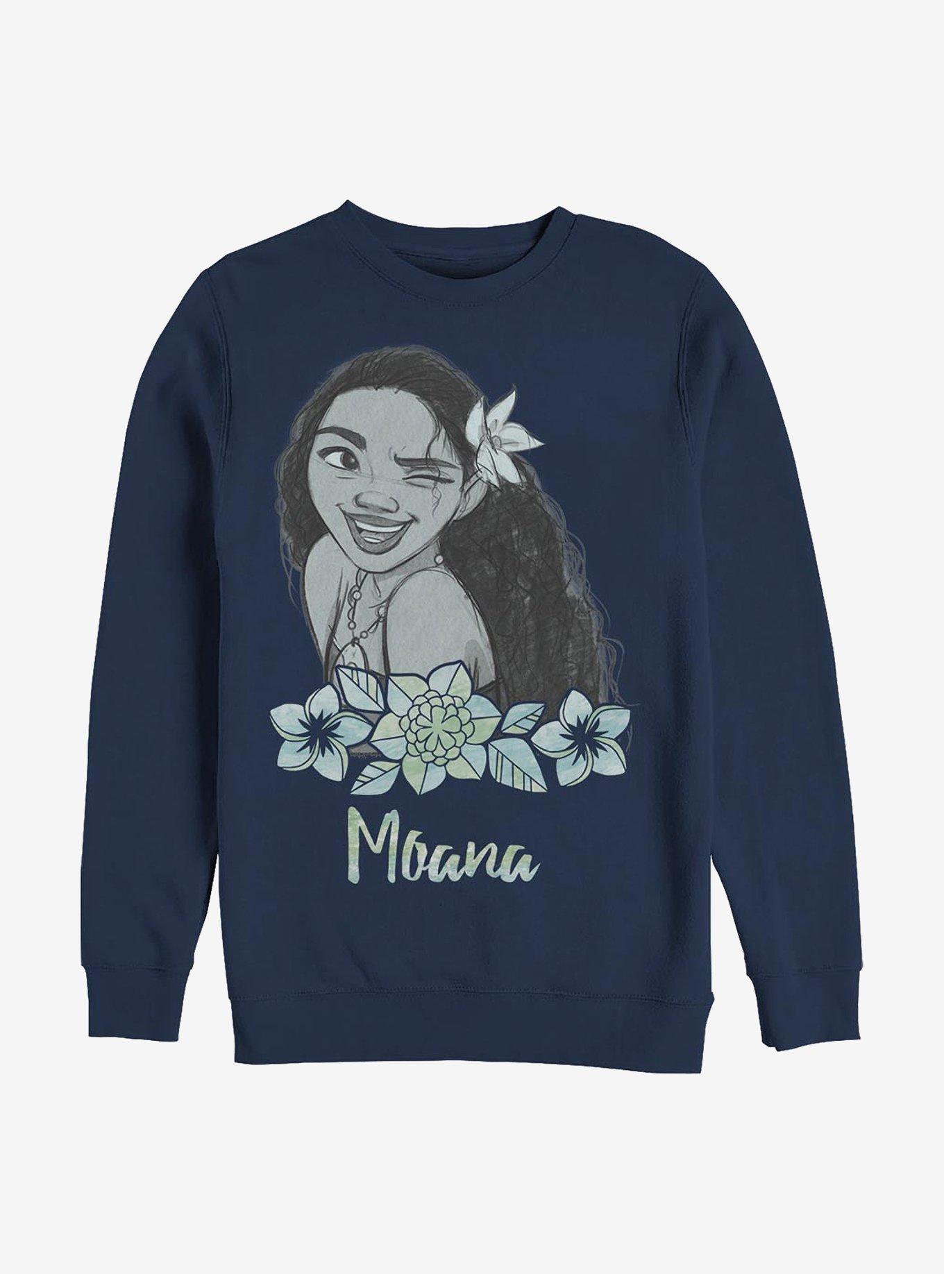 Disney Moana Happy Smile Crew Sweatshirt, NAVY, hi-res