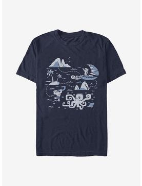 Disney Moana Voyage Collage T-Shirt, NAVY, hi-res