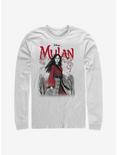 Disney Mulan Watercolor Title Long-Sleeve T-Shirt, WHITE, hi-res