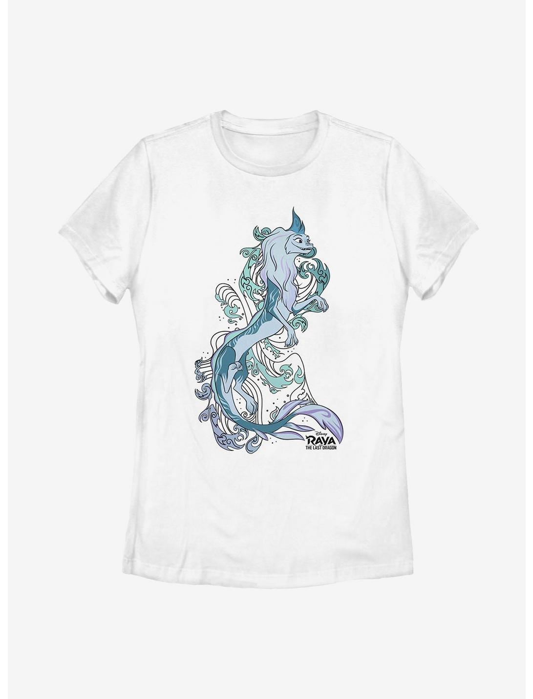 Disney Raya And The Last Dragon Sisu Waves Womens T-Shirt, WHITE, hi-res