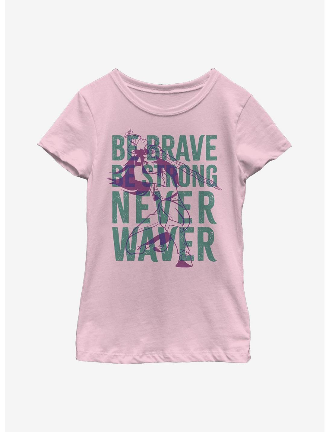 Disney Raya And The Last Dragon Be Brave Youth Girls T-Shirt, PINK, hi-res
