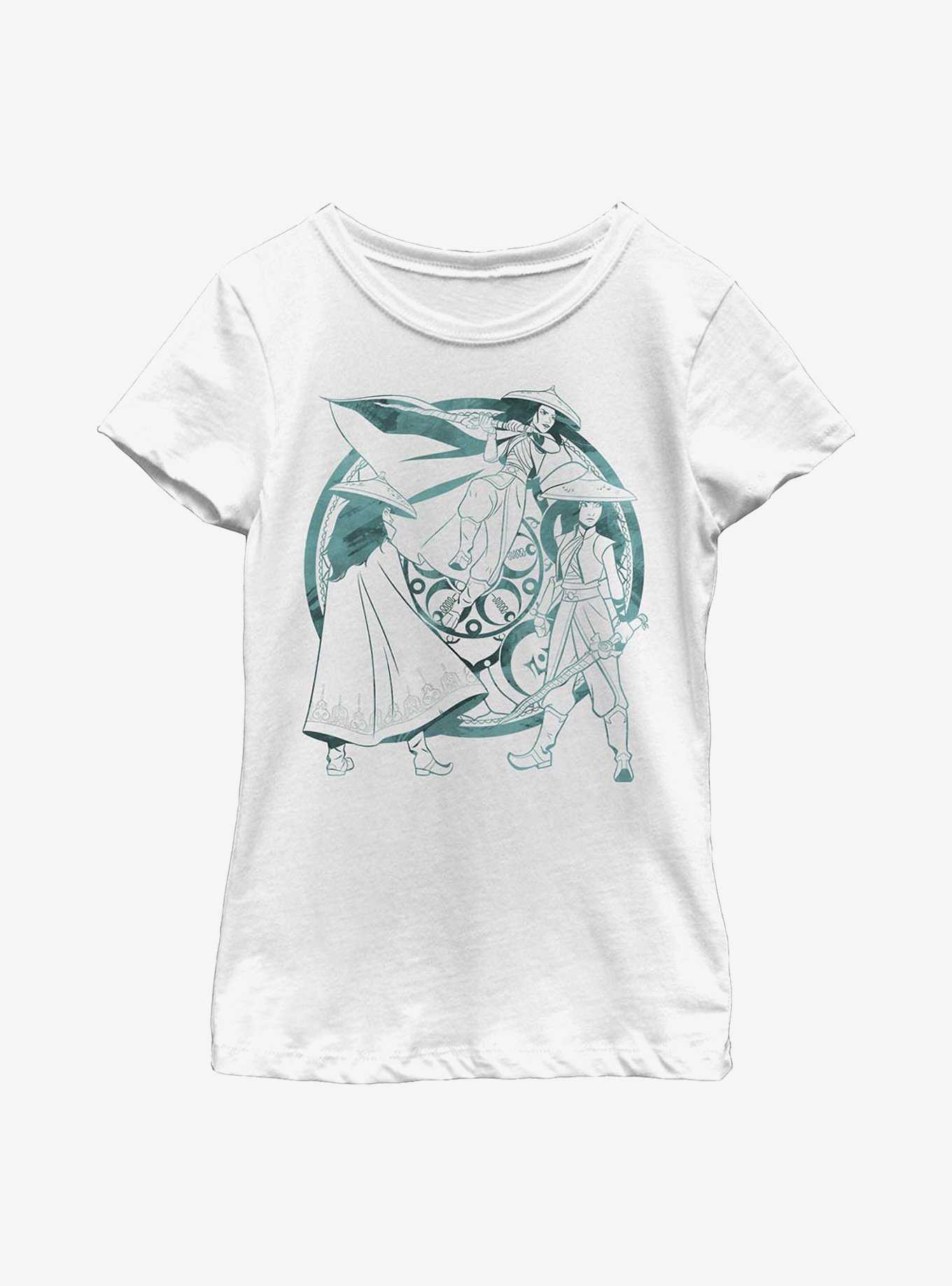 Disney Raya And The Last Dragon Watercolor Youth Girls T-Shirt, , hi-res