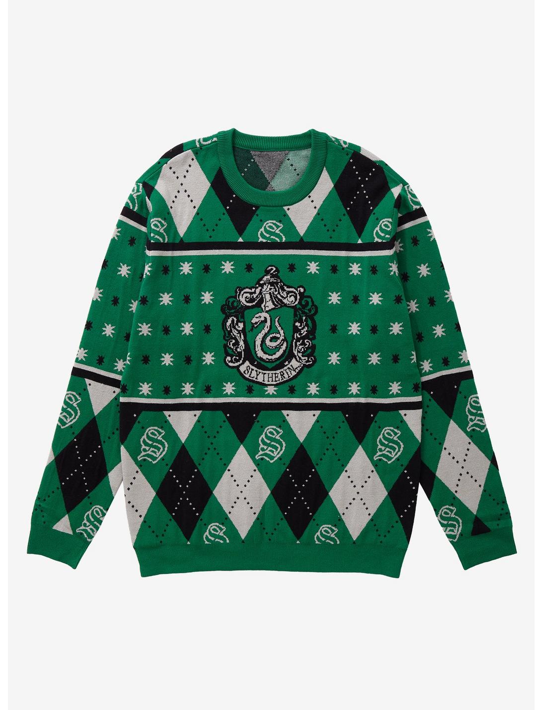 Harry Potter Slytherin Crest Holiday Sweater - BoxLunch Exclusive, MULTI, hi-res