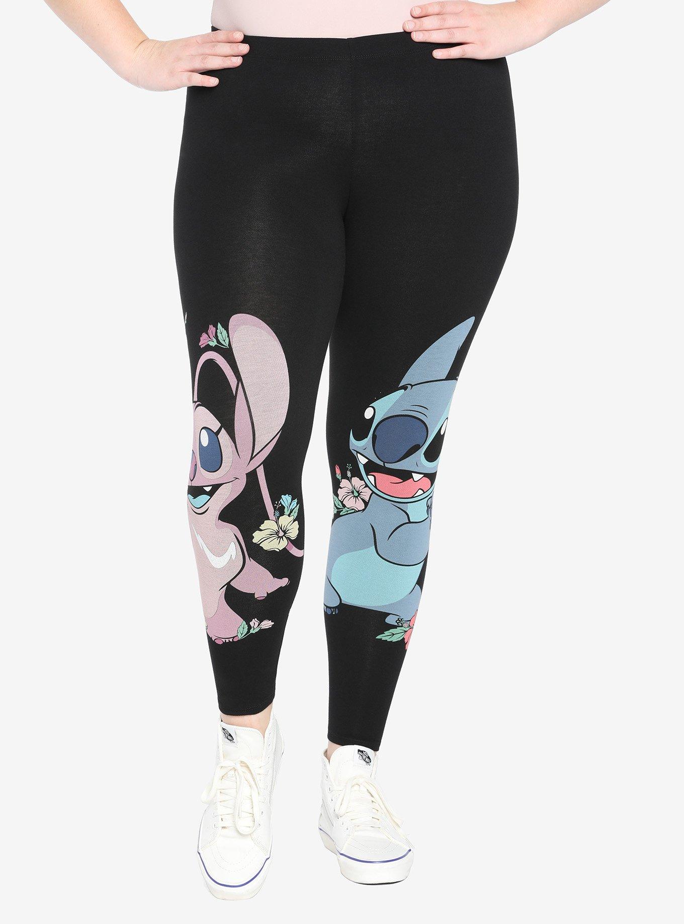 Disney Lilo & Stitch Luau Angel & Stitch Leggings Plus Size, MULTI, hi-res