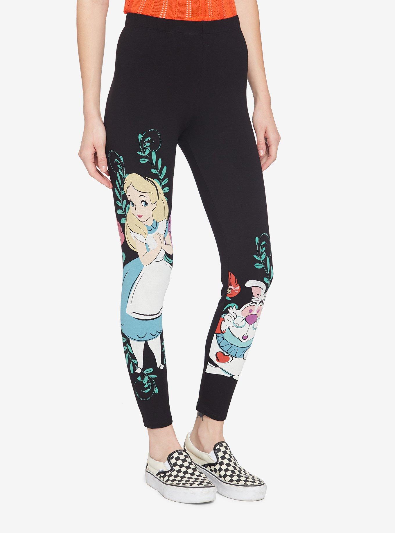 Disney Alice In Wonderland White Rabbit & Alice Leggings